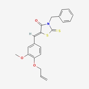molecular formula C21H19NO3S2 B4895094 5-[4-(allyloxy)-3-methoxybenzylidene]-3-benzyl-2-thioxo-1,3-thiazolidin-4-one 