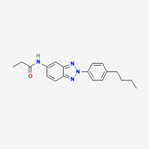 molecular formula C19H22N4O B4895121 N-[2-(4-butylphenyl)-2H-1,2,3-benzotriazol-5-yl]propanamide 