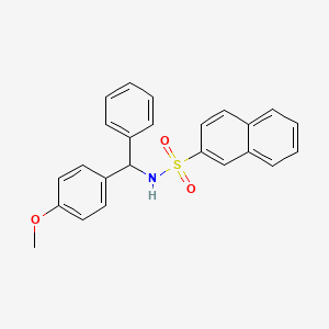 molecular formula C24H21NO3S B4895167 N-[(4-methoxyphenyl)(phenyl)methyl]-2-naphthalenesulfonamide CAS No. 5928-58-5