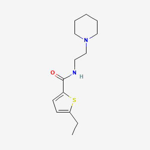 molecular formula C14H22N2OS B4895172 5-ethyl-N-[2-(1-piperidinyl)ethyl]-2-thiophenecarboxamide 