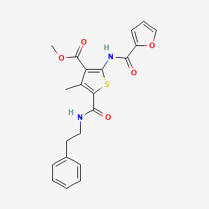 molecular formula C21H20N2O5S B4895189 methyl 2-(2-furoylamino)-4-methyl-5-{[(2-phenylethyl)amino]carbonyl}-3-thiophenecarboxylate 