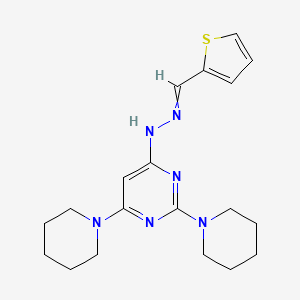 molecular formula C19H26N6S B4895211 2-thiophenecarbaldehyde (2,6-di-1-piperidinyl-4-pyrimidinyl)hydrazone 