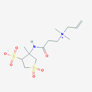 molecular formula C13H24N2O6S2 B4895215 4-({3-[allyl(dimethyl)ammonio]propanoyl}amino)-4-methyltetrahydro-3-thiophenesulfonate 1,1-dioxide 