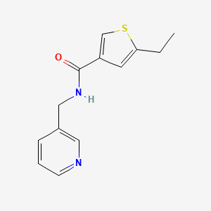 molecular formula C13H14N2OS B4895231 5-ethyl-N-(3-pyridinylmethyl)-3-thiophenecarboxamide 