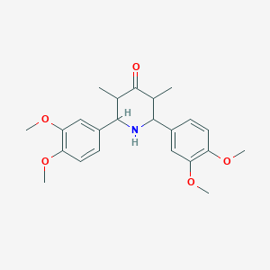 2,6-bis(3,4-dimethoxyphenyl)-3,5-dimethyl-4-piperidinone