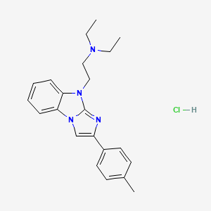 molecular formula C22H27ClN4 B4895250 N,N-diethyl-2-[2-(4-methylphenyl)-9H-imidazo[1,2-a]benzimidazol-9-yl]ethanamine hydrochloride 