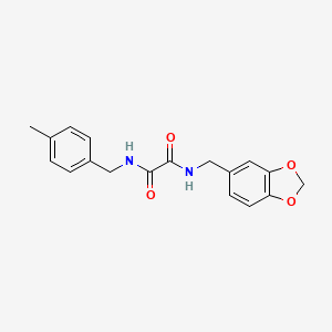 molecular formula C18H18N2O4 B4895278 N-(1,3-benzodioxol-5-ylmethyl)-N'-(4-methylbenzyl)ethanediamide 