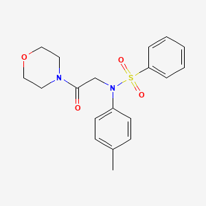 molecular formula C19H22N2O4S B4895300 N-(4-methylphenyl)-N-[2-(4-morpholinyl)-2-oxoethyl]benzenesulfonamide 