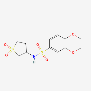 molecular formula C12H15NO6S2 B4895324 N-(1,1-dioxidotetrahydro-3-thienyl)-2,3-dihydro-1,4-benzodioxine-6-sulfonamide 