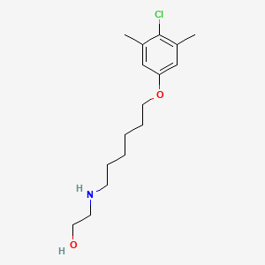molecular formula C16H26ClNO2 B4895363 2-{[6-(4-chloro-3,5-dimethylphenoxy)hexyl]amino}ethanol 