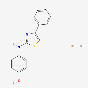 molecular formula C15H13BrN2OS B4895378 4-[(4-phenyl-1,3-thiazol-2-yl)amino]phenol hydrobromide 