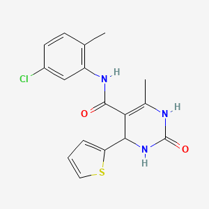 N-(5-chloro-2-methylphenyl)-6-methyl-2-oxo-4-(2-thienyl)-1,2,3,4-tetrahydro-5-pyrimidinecarboxamide