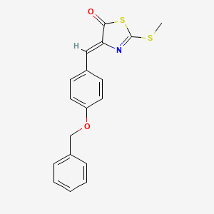 molecular formula C18H15NO2S2 B4895447 4-[4-(benzyloxy)benzylidene]-2-(methylthio)-1,3-thiazol-5(4H)-one 