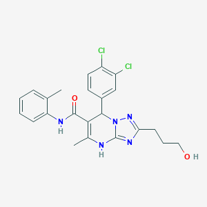 7-(3,4-Dichlorophenyl)-2-(3-hydroxypropyl)-5-methyl-N-(2-methylphenyl)-4,7-dihydro-[1,2,4]triazolo[1,5-a]pyrimidine-6-carboxamide