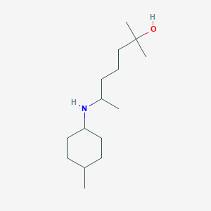 molecular formula C15H31NO B4895457 2-methyl-6-[(4-methylcyclohexyl)amino]-2-heptanol 