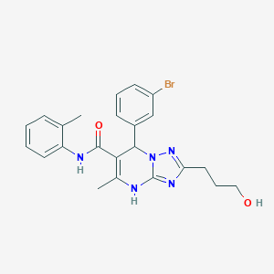 7-(3-Bromophenyl)-2-(3-hydroxypropyl)-5-methyl-N-(2-methylphenyl)-4,7-dihydro-[1,2,4]triazolo[1,5-a]pyrimidine-6-carboxamide