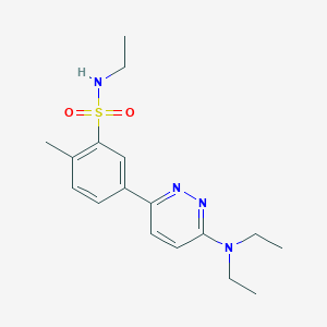 molecular formula C17H24N4O2S B4895465 5-[6-(diethylamino)-3-pyridazinyl]-N-ethyl-2-methylbenzenesulfonamide 