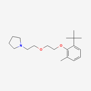 molecular formula C19H31NO2 B4895476 1-{2-[2-(2-tert-butyl-6-methylphenoxy)ethoxy]ethyl}pyrrolidine 