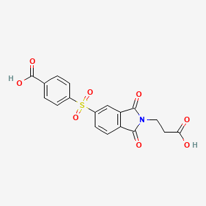 molecular formula C18H13NO8S B4895478 4-{[2-(2-carboxyethyl)-1,3-dioxo-2,3-dihydro-1H-isoindol-5-yl]sulfonyl}benzoic acid 
