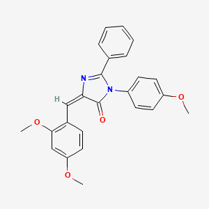 molecular formula C25H22N2O4 B4895481 5-(2,4-dimethoxybenzylidene)-3-(4-methoxyphenyl)-2-phenyl-3,5-dihydro-4H-imidazol-4-one 