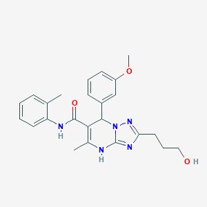 2-(3-hydroxypropyl)-7-(3-methoxyphenyl)-5-methyl-N-(2-methylphenyl)-4,7-dihydro[1,2,4]triazolo[1,5-a]pyrimidine-6-carboxamide