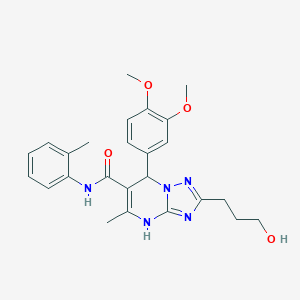 7-(3,4-dimethoxyphenyl)-2-(3-hydroxypropyl)-5-methyl-N-(2-methylphenyl)-4,7-dihydro[1,2,4]triazolo[1,5-a]pyrimidine-6-carboxamide