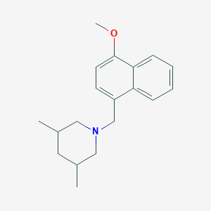 molecular formula C19H25NO B4895511 1-[(4-methoxy-1-naphthyl)methyl]-3,5-dimethylpiperidine 