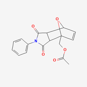 (3,5-dioxo-4-phenyl-10-oxa-4-azatricyclo[5.2.1.0~2,6~]dec-8-en-1-yl)methyl acetate