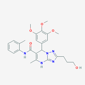 2-(3-hydroxypropyl)-5-methyl-N-(2-methylphenyl)-7-(3,4,5-trimethoxyphenyl)-4,7-dihydro[1,2,4]triazolo[1,5-a]pyrimidine-6-carboxamide