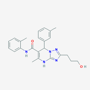 2-(3-Hydroxypropyl)-5-methyl-N-(2-methylphenyl)-7-(3-methylphenyl)-4,7-dihydro-[1,2,4]triazolo[1,5-a]pyrimidine-6-carboxamide