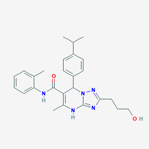 2-(3-hydroxypropyl)-7-(4-isopropylphenyl)-5-methyl-N-(2-methylphenyl)-4,7-dihydro[1,2,4]triazolo[1,5-a]pyrimidine-6-carboxamide