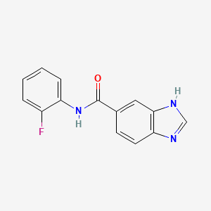 molecular formula C14H10FN3O B4895553 N-(2-fluorophenyl)-1H-benzimidazole-5-carboxamide 
