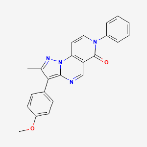 molecular formula C23H18N4O2 B4895558 3-(4-methoxyphenyl)-2-methyl-7-phenylpyrazolo[1,5-a]pyrido[3,4-e]pyrimidin-6(7H)-one 