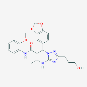 7-(1,3-benzodioxol-5-yl)-2-(3-hydroxypropyl)-N-(2-methoxyphenyl)-5-methyl-4,7-dihydro[1,2,4]triazolo[1,5-a]pyrimidine-6-carboxamide