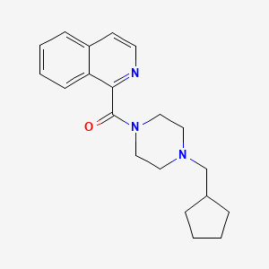 molecular formula C20H25N3O B4895581 1-{[4-(cyclopentylmethyl)-1-piperazinyl]carbonyl}isoquinoline trifluoroacetate 
