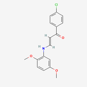 molecular formula C17H16ClNO3 B4895585 1-(4-chlorophenyl)-3-[(2,5-dimethoxyphenyl)amino]-2-propen-1-one 