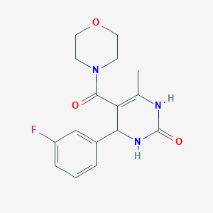 molecular formula C16H18FN3O3 B4895589 4-(3-fluorophenyl)-6-methyl-5-(4-morpholinylcarbonyl)-3,4-dihydro-2(1H)-pyrimidinone 