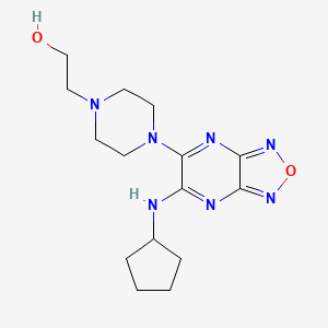 molecular formula C15H23N7O2 B4895596 2-{4-[6-(cyclopentylamino)[1,2,5]oxadiazolo[3,4-b]pyrazin-5-yl]-1-piperazinyl}ethanol 