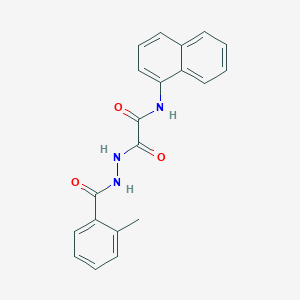 molecular formula C20H17N3O3 B4895613 2-[2-(2-methylbenzoyl)hydrazino]-N-1-naphthyl-2-oxoacetamide 