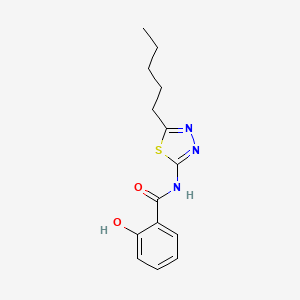 molecular formula C14H17N3O2S B4895636 2-hydroxy-N-(5-pentyl-1,3,4-thiadiazol-2-yl)benzamide 