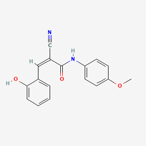 molecular formula C17H14N2O3 B4895641 2-cyano-3-(2-hydroxyphenyl)-N-(4-methoxyphenyl)acrylamide 