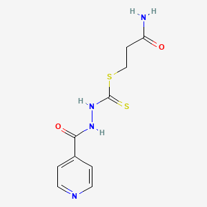 molecular formula C10H12N4O2S2 B4895660 3-amino-3-oxopropyl 2-isonicotinoylhydrazinecarbodithioate 