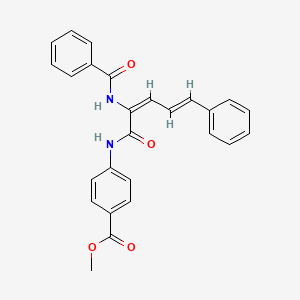 molecular formula C26H22N2O4 B4895663 methyl 4-{[2-(benzoylamino)-5-phenyl-2,4-pentadienoyl]amino}benzoate 