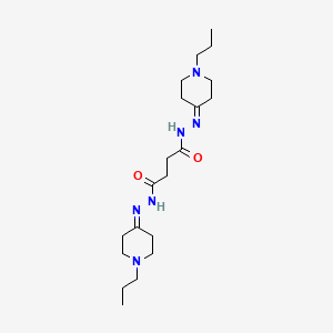 molecular formula C20H36N6O2 B4895668 N'~1~,N'~4~-bis(1-propyl-4-piperidinylidene)succinohydrazide 