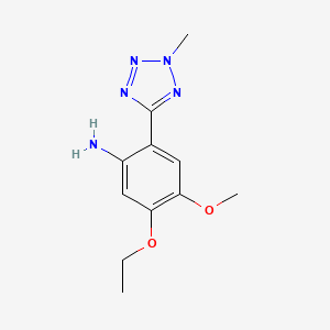 molecular formula C11H15N5O2 B4895685 5-ethoxy-4-methoxy-2-(2-methyl-2H-tetrazol-5-yl)aniline 