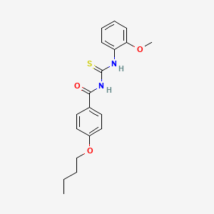 molecular formula C19H22N2O3S B4895697 4-butoxy-N-{[(2-methoxyphenyl)amino]carbonothioyl}benzamide 