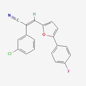 molecular formula C19H11ClFNO B4895703 2-(3-chlorophenyl)-3-[5-(4-fluorophenyl)-2-furyl]acrylonitrile 