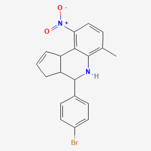 molecular formula C19H17BrN2O2 B4895723 4-(4-bromophenyl)-6-methyl-9-nitro-3a,4,5,9b-tetrahydro-3H-cyclopenta[c]quinoline 
