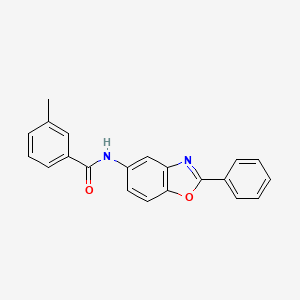 molecular formula C21H16N2O2 B4895728 3-methyl-N-(2-phenyl-1,3-benzoxazol-5-yl)benzamide 