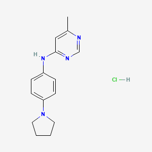 molecular formula C15H19ClN4 B4895747 6-methyl-N-(4-pyrrolidin-1-ylphenyl)pyrimidin-4-amine hydrochloride 